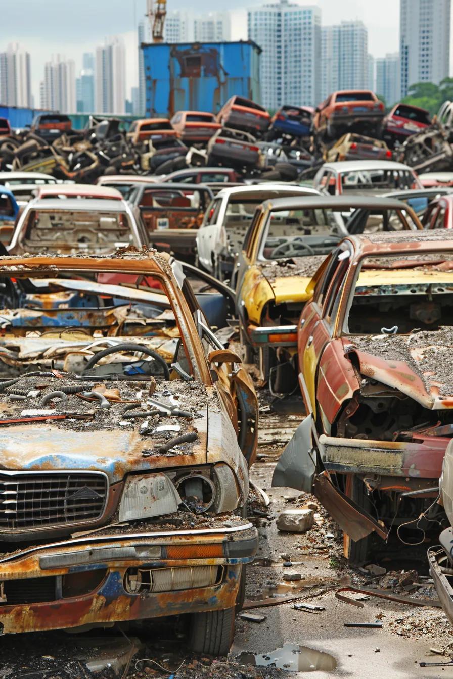 Streamlined car scrapping process in Singapore, emphasizing eco-friendly recycling and responsible disposal