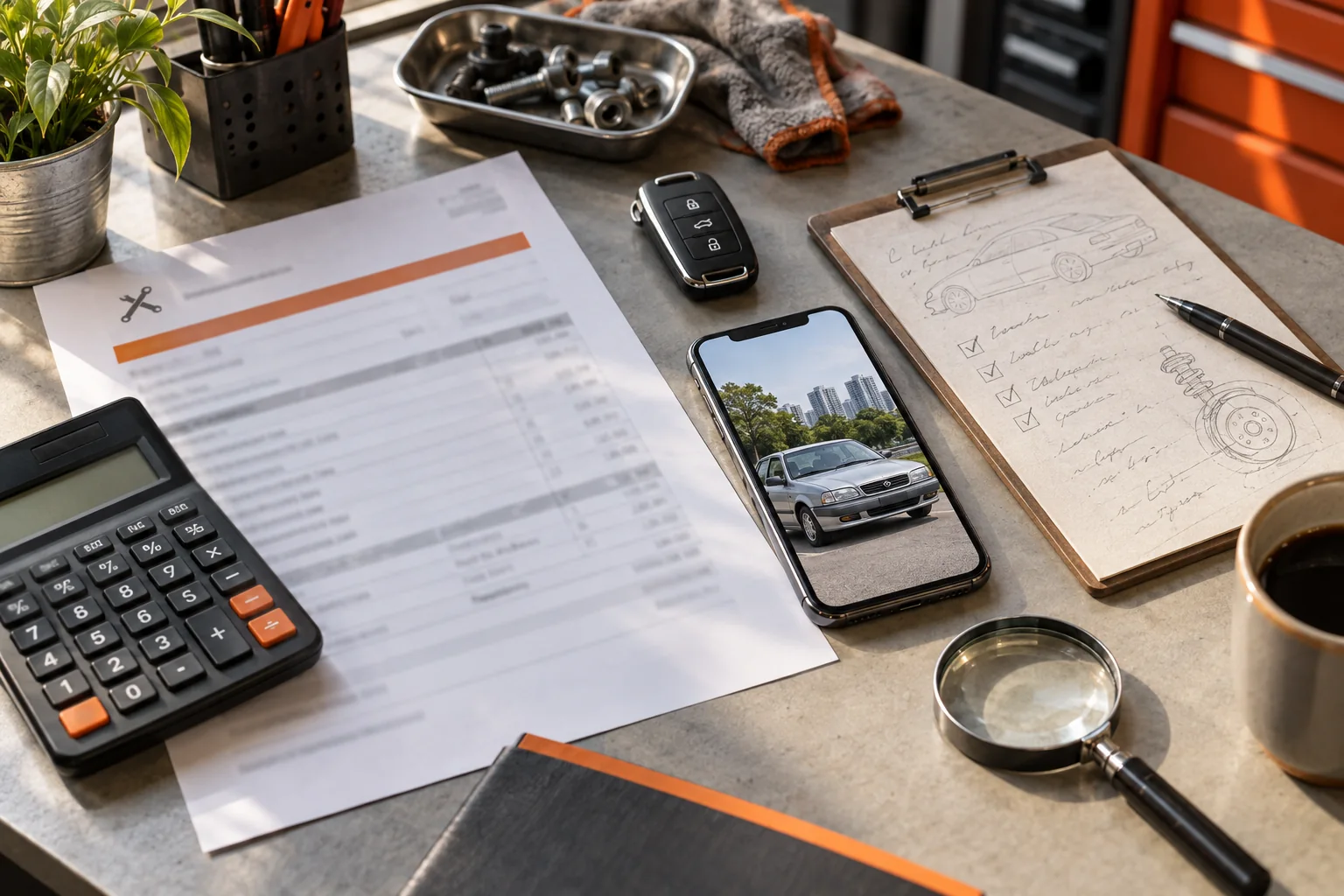 Workshop repair estimate and calculator used to compare sell your car Singapore options